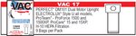 VAC 17 - Perfect*, Electrolux*, ProTeam*, ProCare* Vacuum Bag