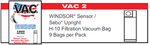 VAC 2 - Windsor* Sensor / Sebo* Upright Vacuum Bag